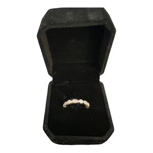 925 Sterling Silver Pink & White CZ Two Toned Ring Size 5